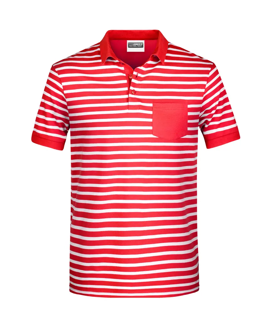 Prugasta polo majica 8030 red/white M-0