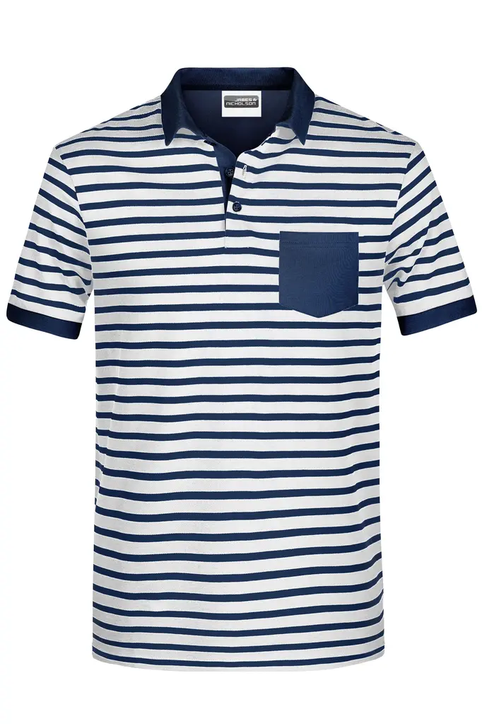 Prugasta polo majica 8030 white/navy S-0