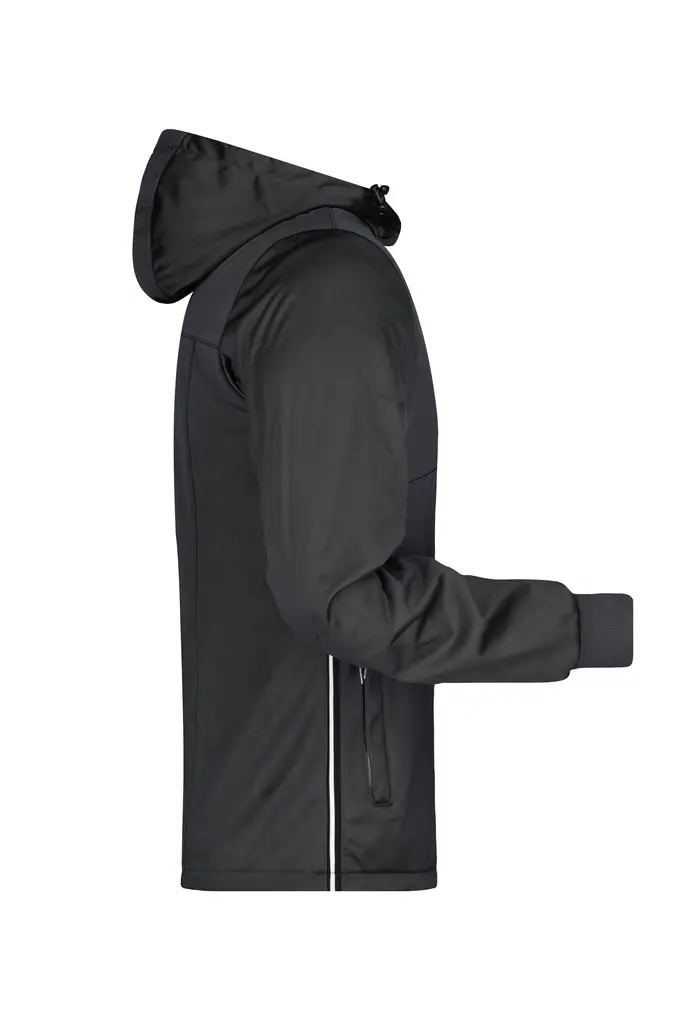 Muška softshell jakna JN1078 black/black/white S-2