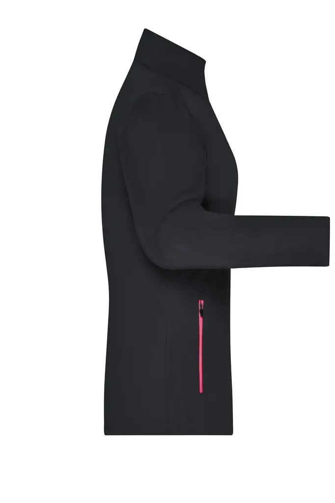 Ženska softshell jakna JN1125 black/light-red S-6