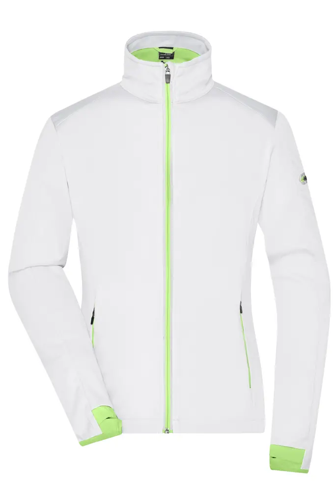 Ženska softshell jakna JN1125 white/bright-green S-0