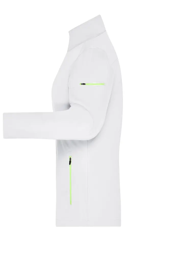 Ženska softshell jakna JN1125 white/bright-green S-1