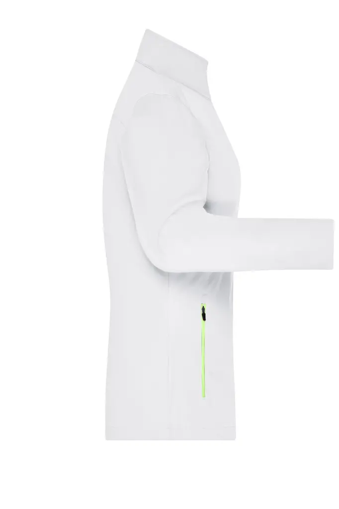 Ženska softshell jakna JN1125 white/bright-green S-2