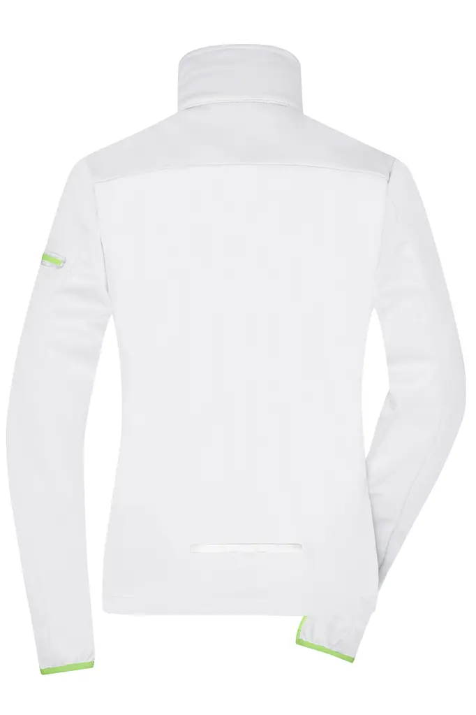 Ženska softshell jakna JN1125 white/bright-green S-3