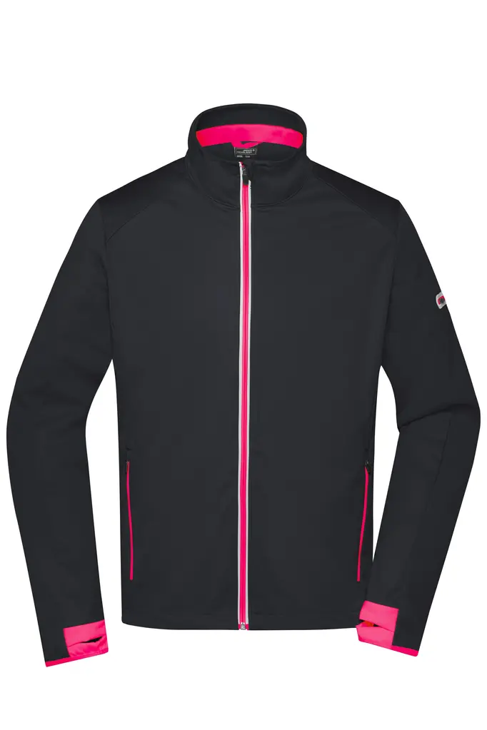 Muška softshell jakna JN1126 black/light-red S-0