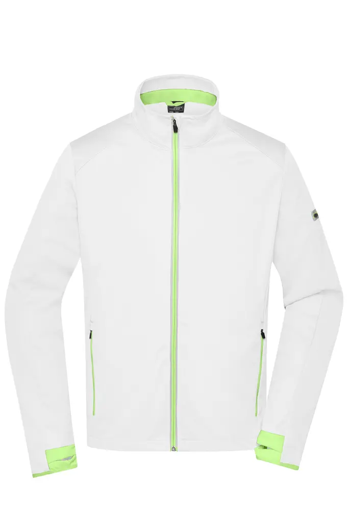 Muška softshell jakna JN1126 white/bright-green S-0