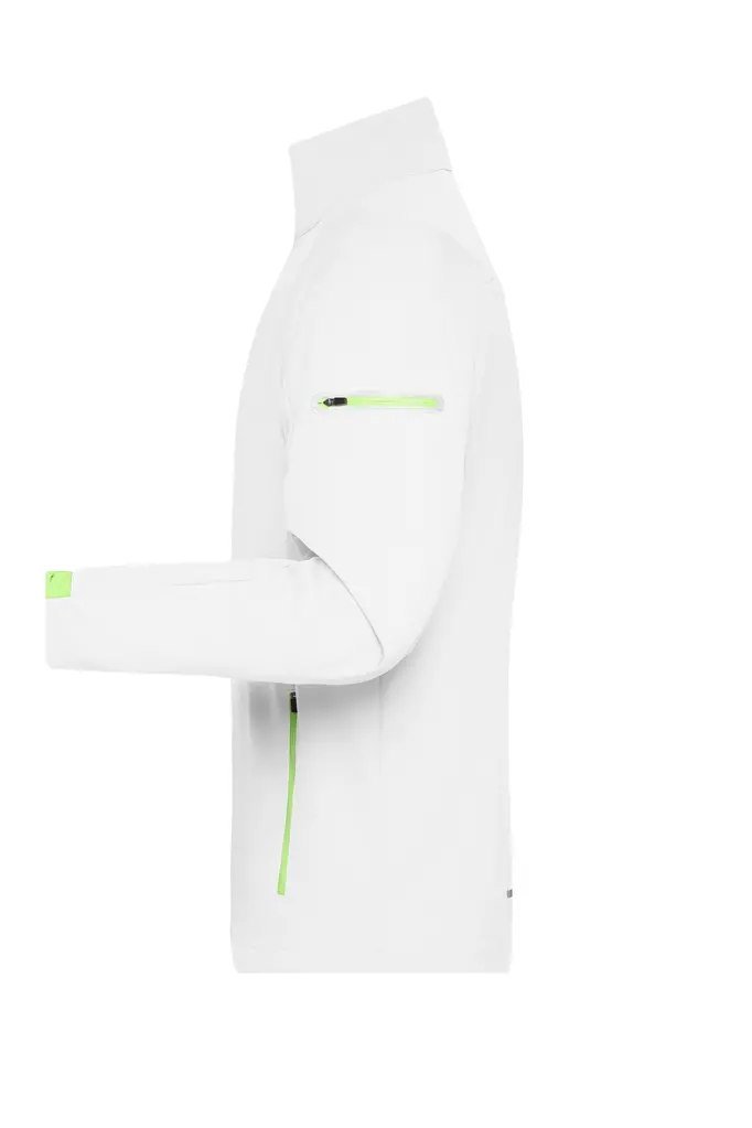 Muška softshell jakna JN1126 white/bright-green S-1