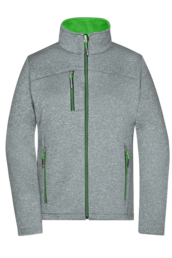 Ženska softshell jakna JN1147 dark-melange/green XS-0