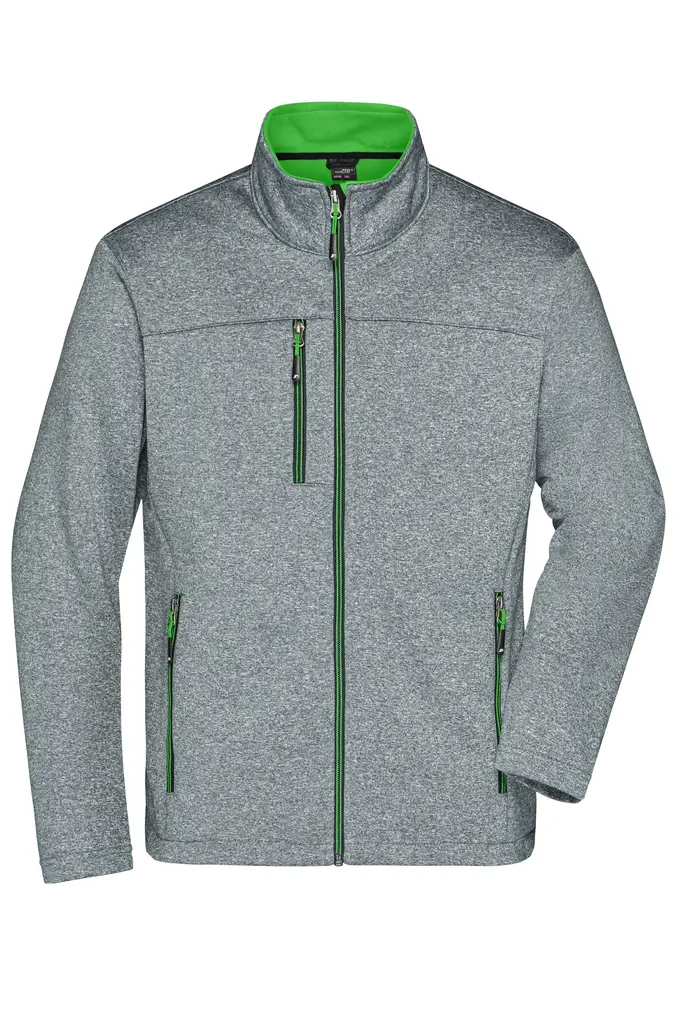 Muška softshell jakna JN1148 dark-melange/green S-0