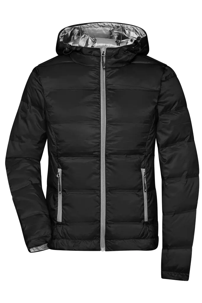 Ženska pernata jakna JN1151 black/silver XS-0