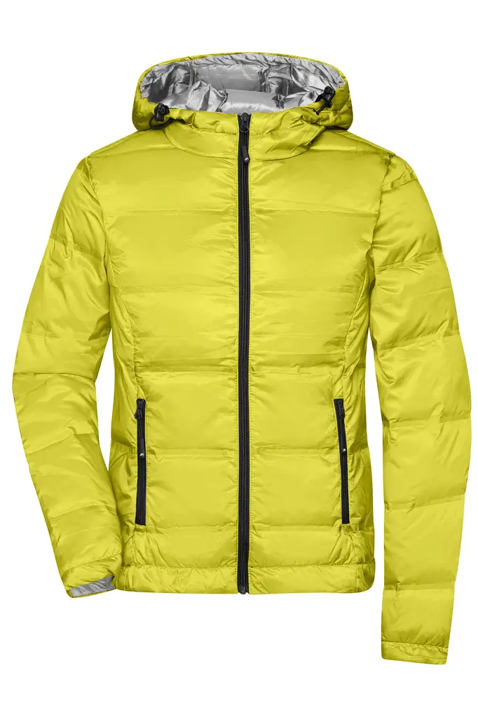 Ženska pernata jakna JN1151 yellow/silver XS-0