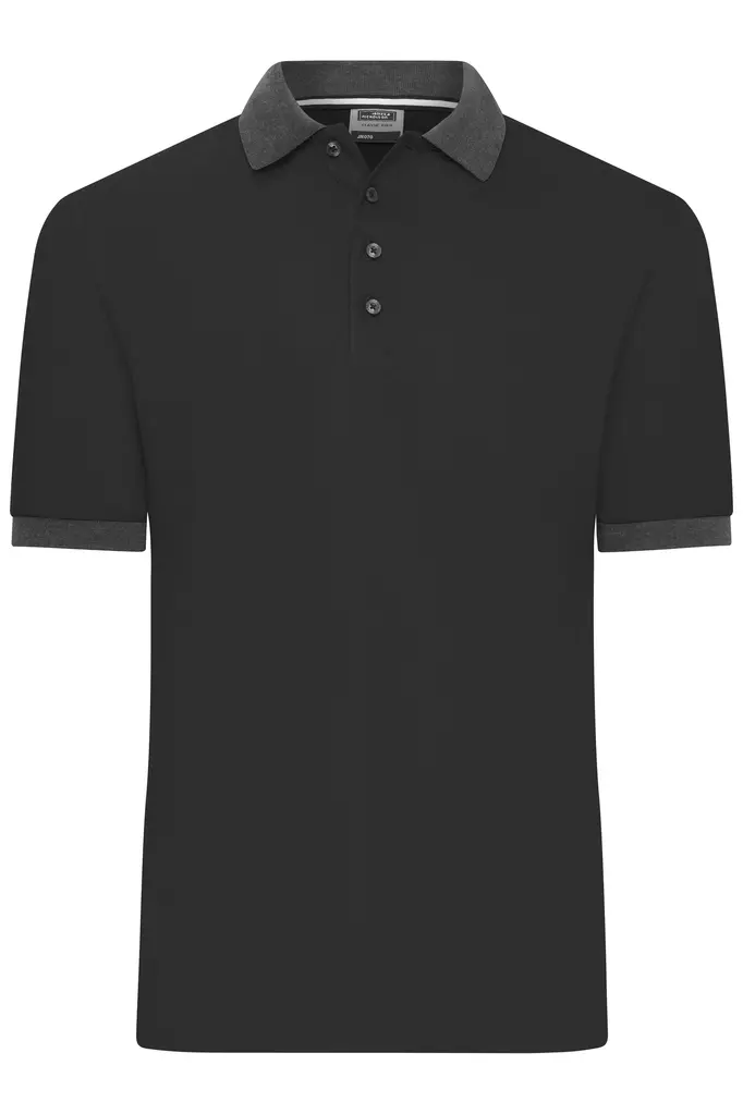 Polo majica JN1304 black/anthracite-melange S-0