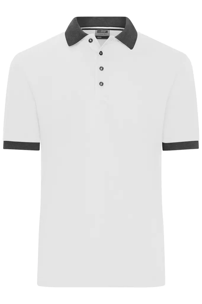 Polo majica JN1304 white/anthracite-melange S-0