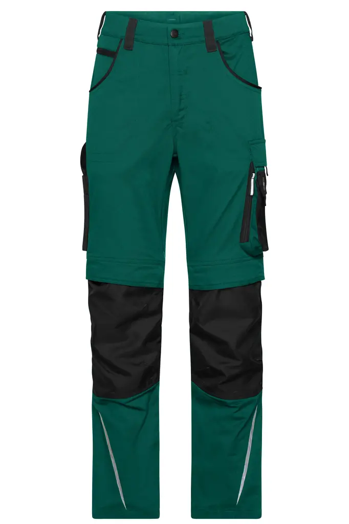 Radne slim hlače JN1832 dark-green/black 25-0