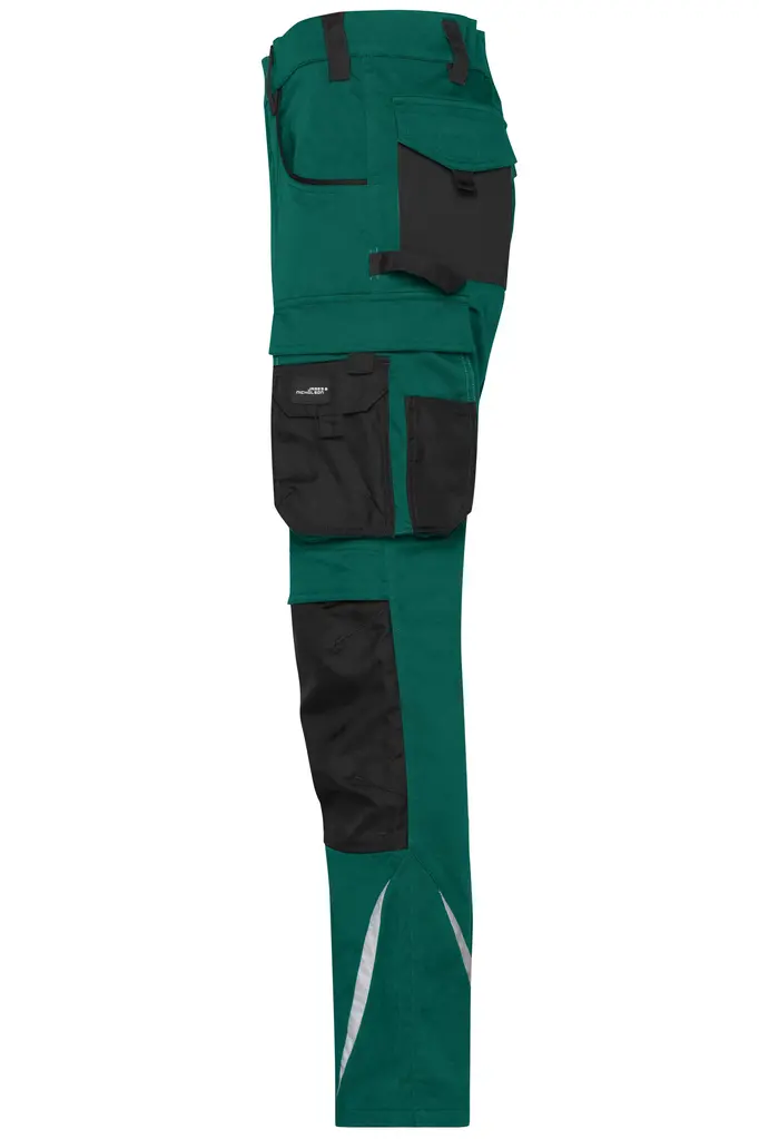 Radne slim hlače JN1832 dark-green/black 25-1