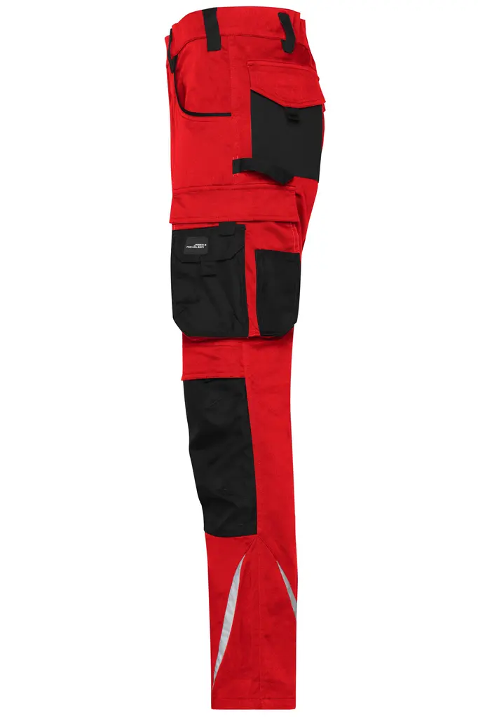 Radne slim hlače JN1832 red/black 25-1