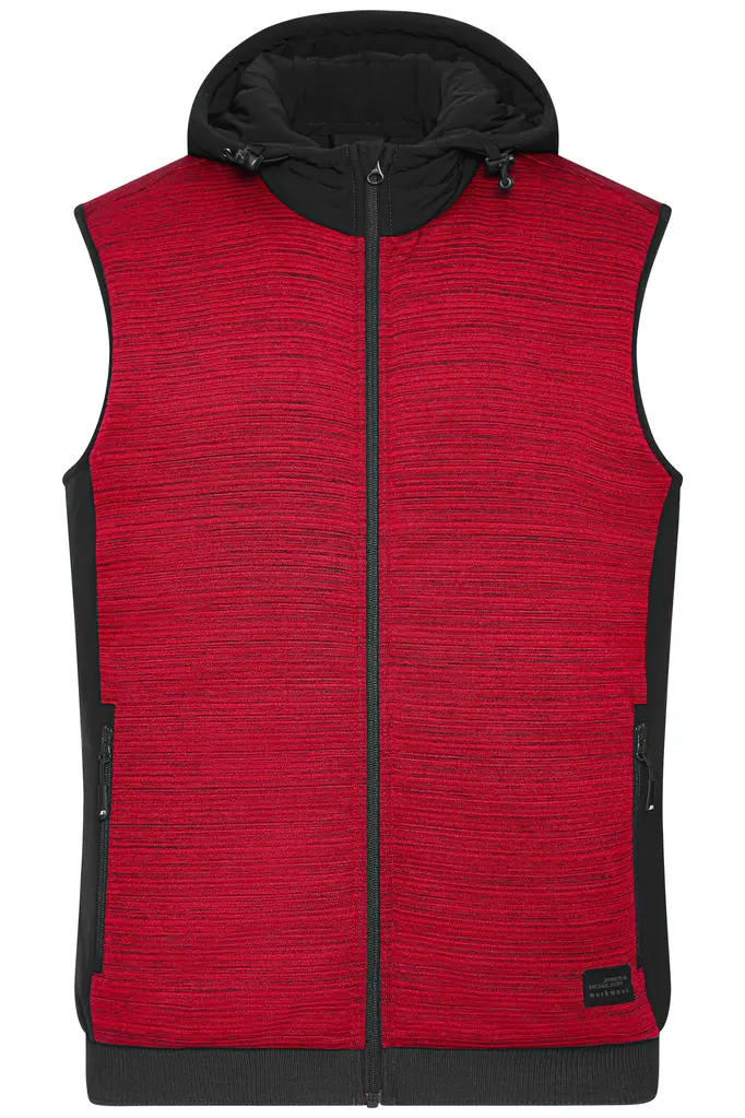 Muški prsluk JN1848 red-melange/black XS-0