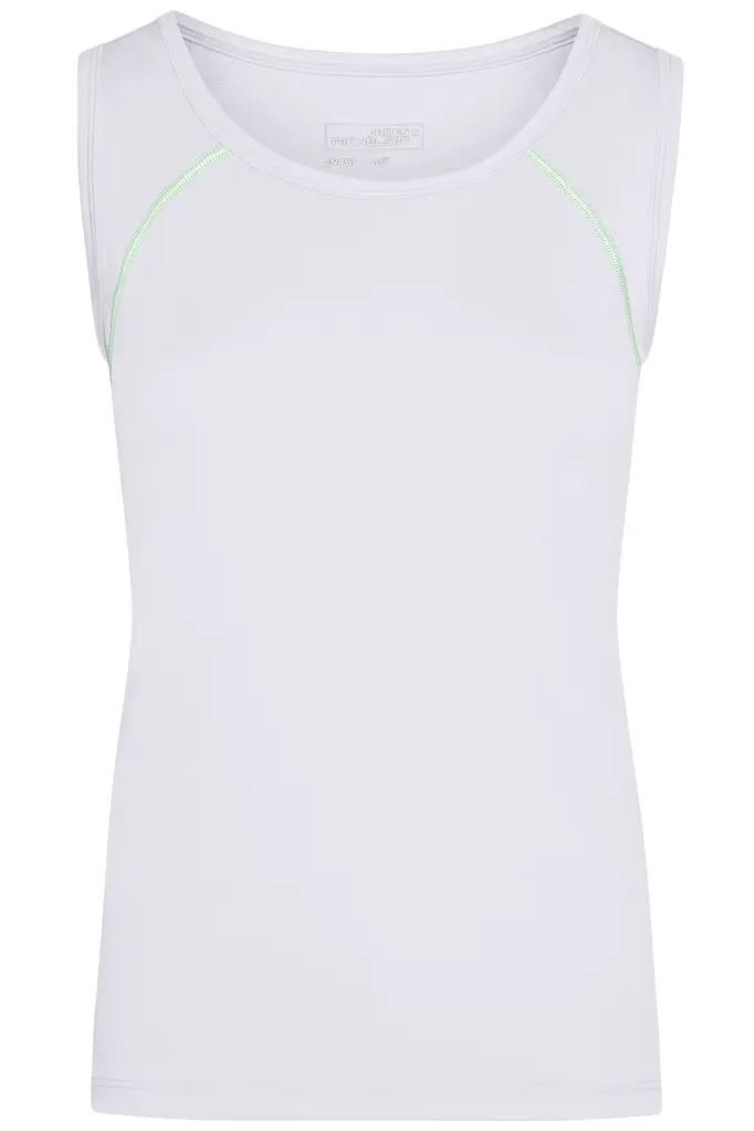 Ženska majica za trčanje JN493 white/bright-green XS-0