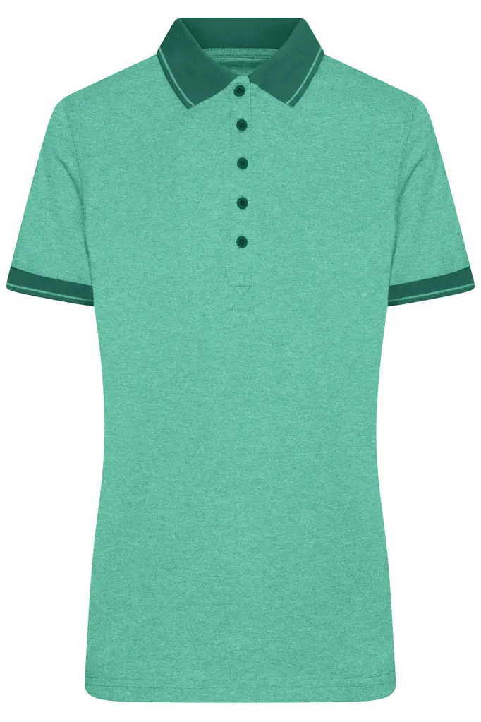 Ženska polo majica JN705 green-melange/dark-green S-0