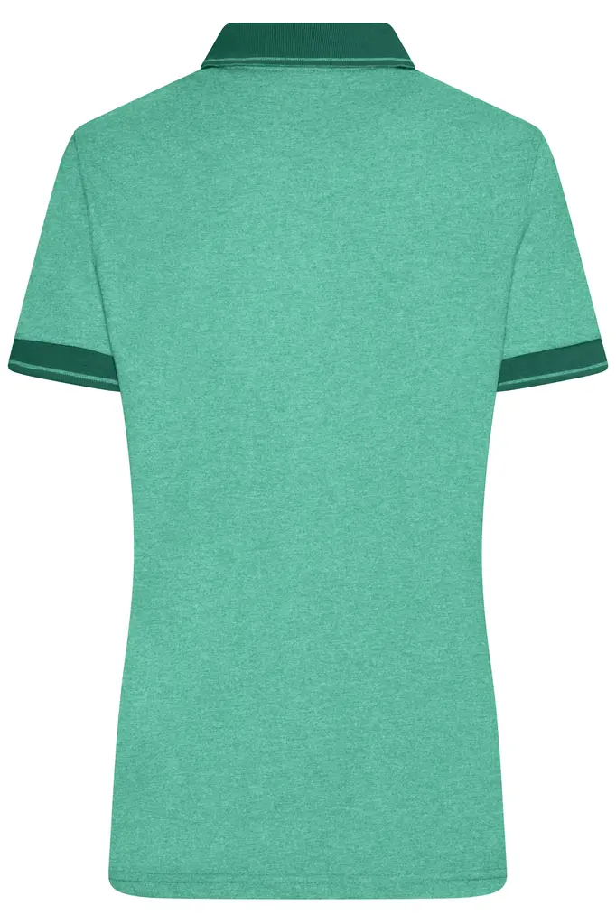 Ženska polo majica JN705 green-melange/dark-green S-3