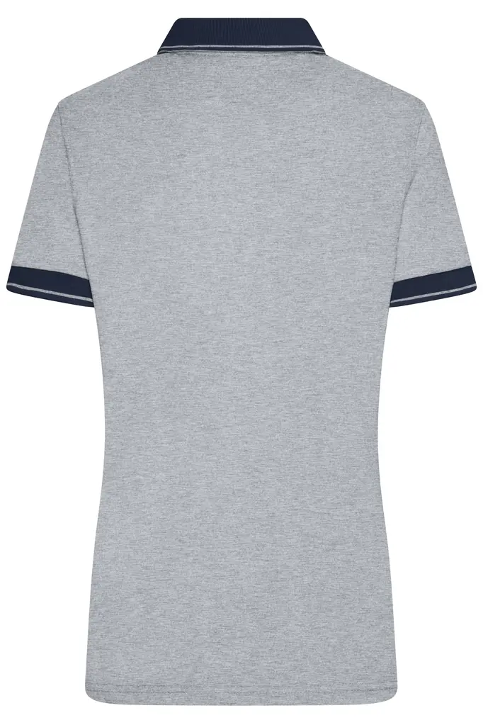 Ženska polo majica JN705 grey-heather/navy S-3