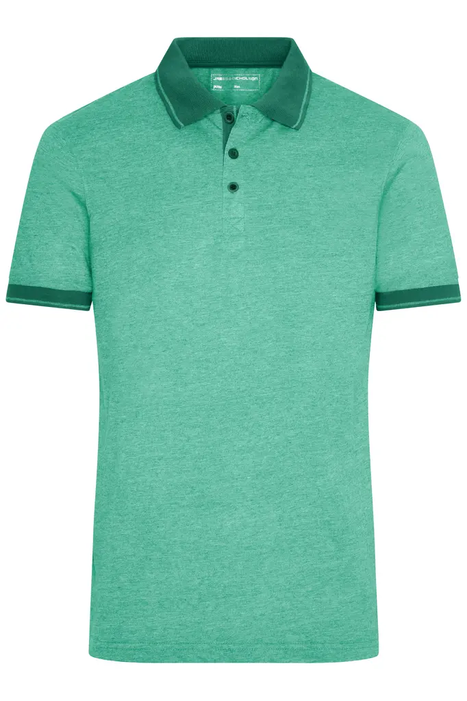 Muška polo majica JN706 green-melange/dark-green S-0