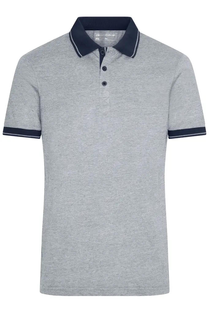 Muška polo majica JN706 grey-heather/navy S-0