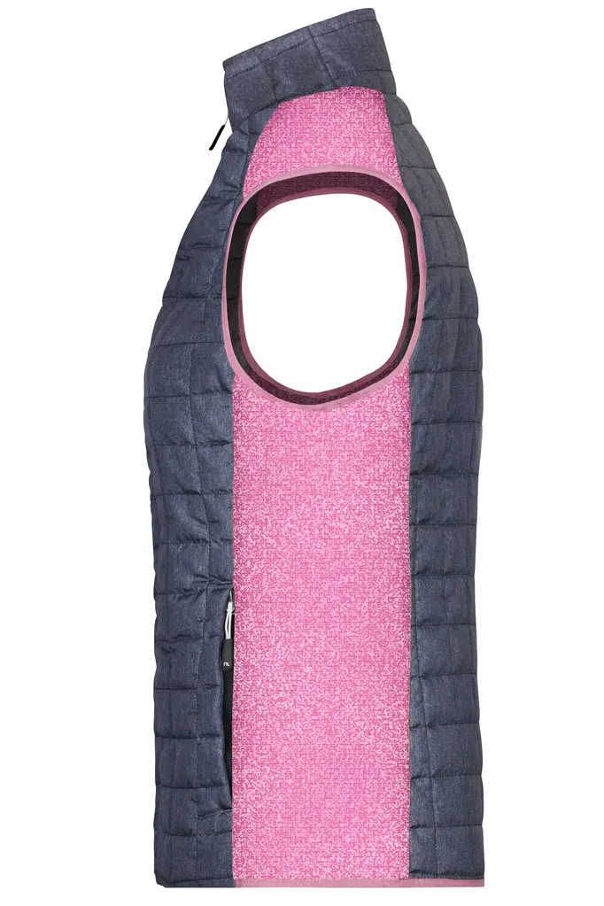 Ženski prsluk JN739 pink-melange/anthracite-melange XS-1