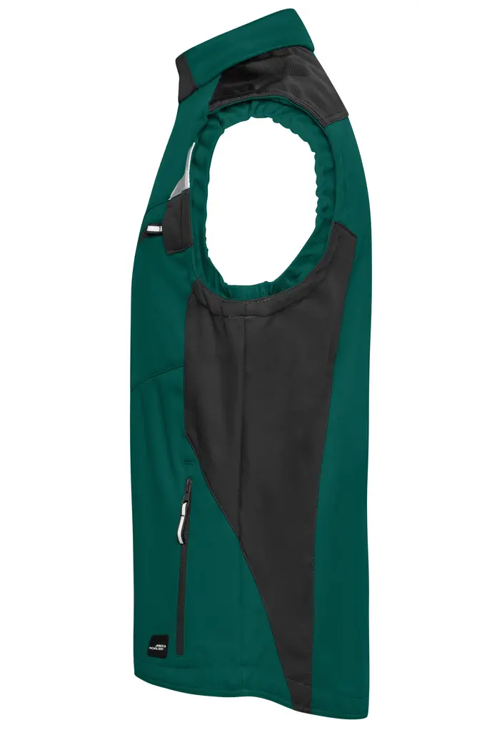 Radni softshell prsluk  JN845 dark-green/black XS-1