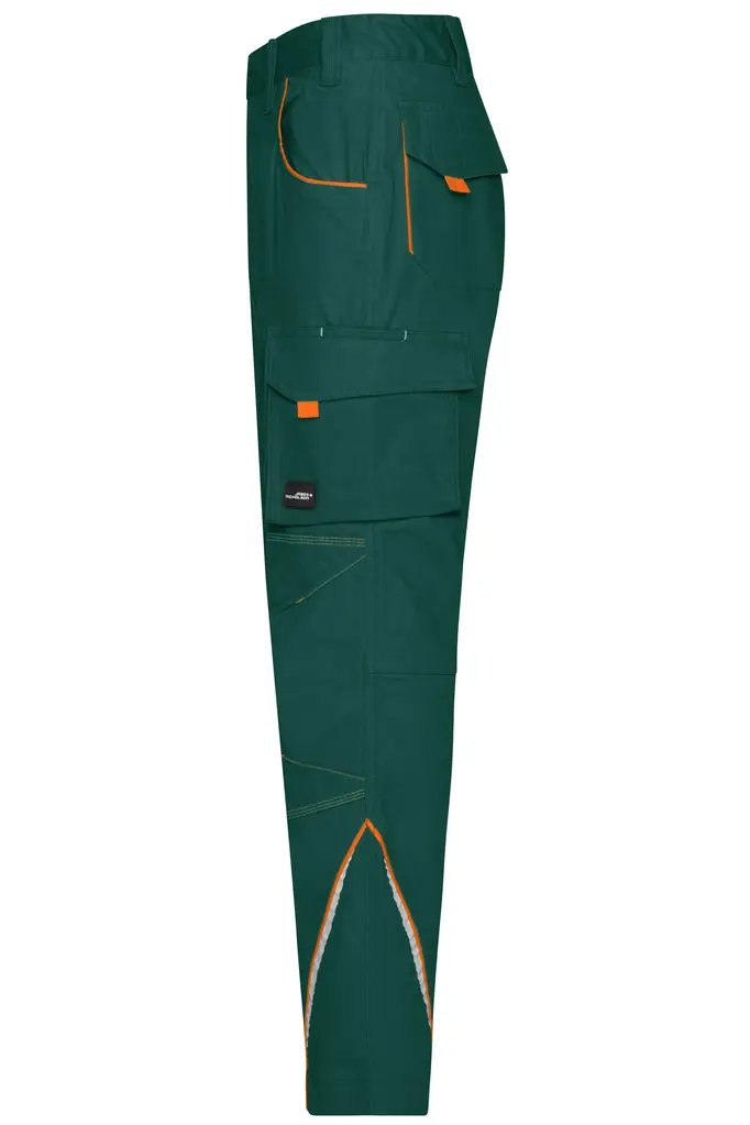 Radne hlače  JN847 dark-green/orange 25-1