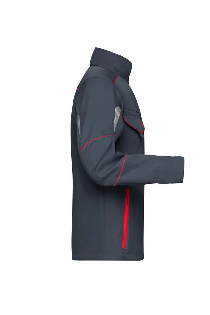 Radna softshell jakna JN851 carbon/red XS-2