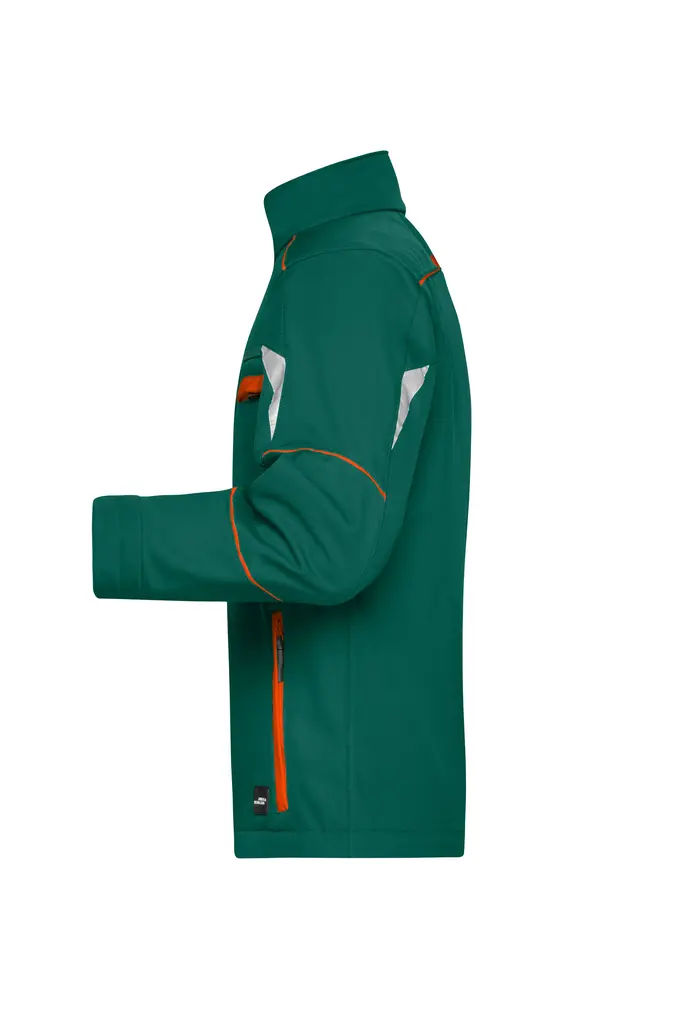 Radna softshell jakna JN851 dark-green/orange XS-1