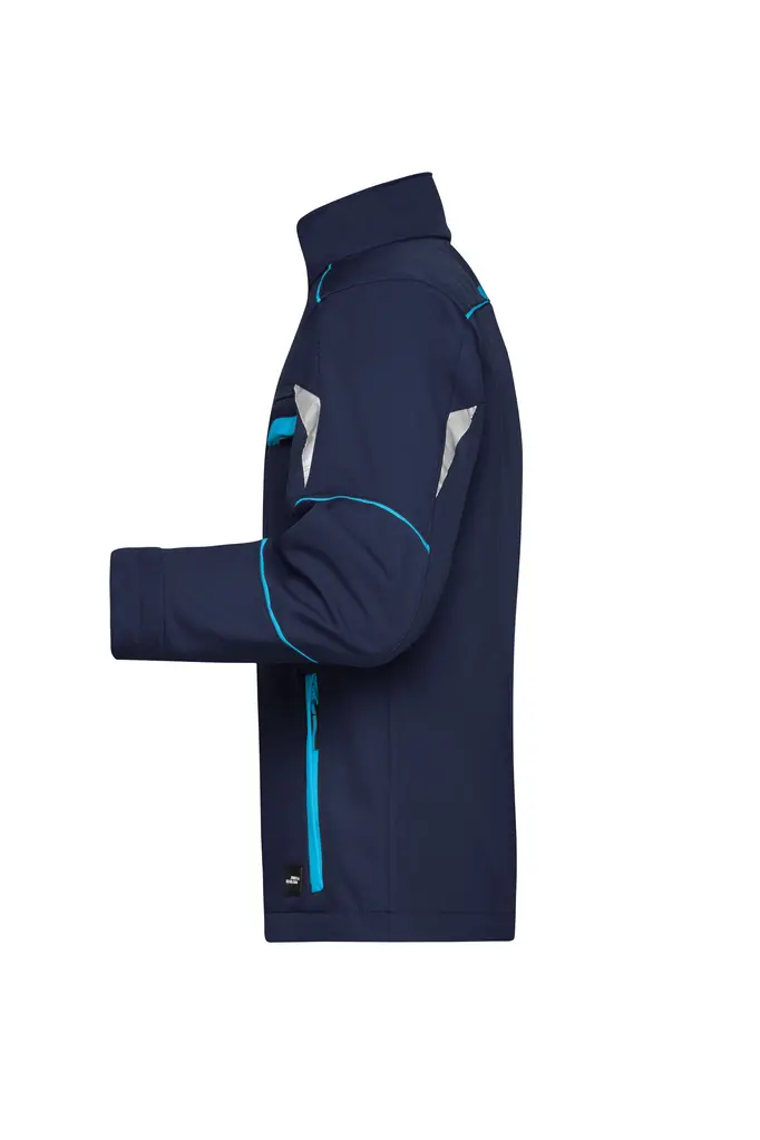 Radna softshell jakna JN851 navy/turquoise XS-1