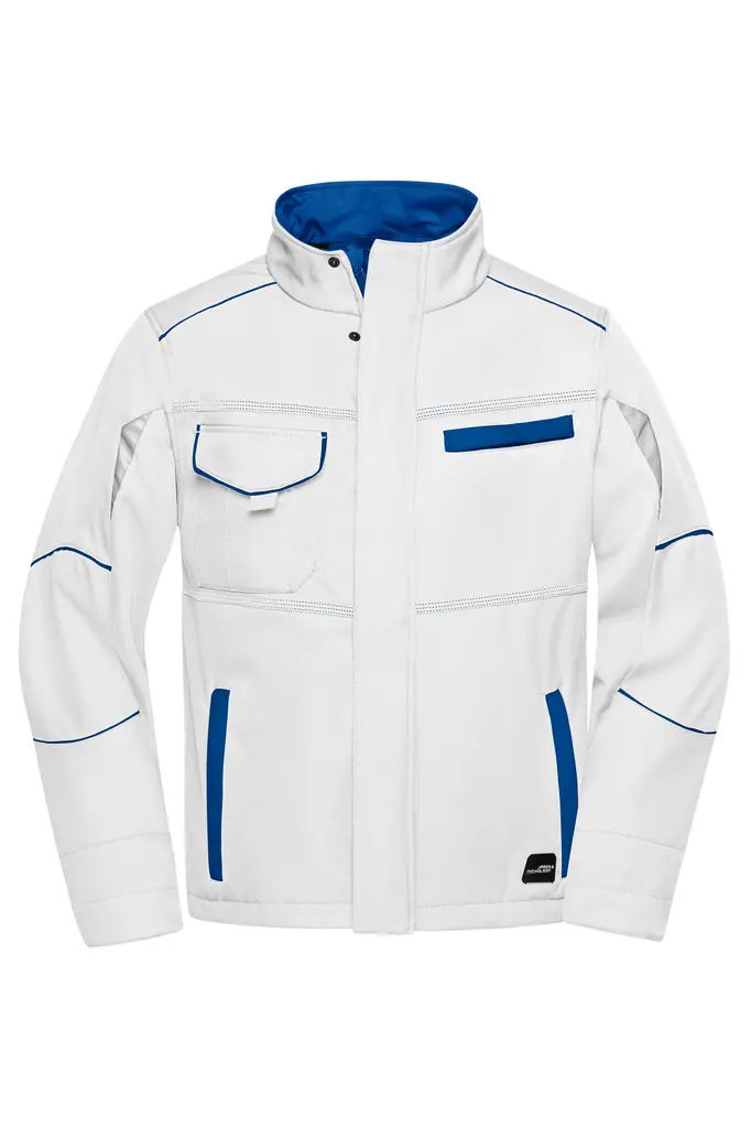 Radna softshell jakna JN851 white/royal XS-0