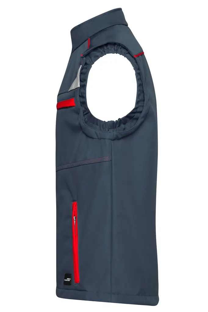 Radni softshell prsluk JN852 carbon/red XS-1