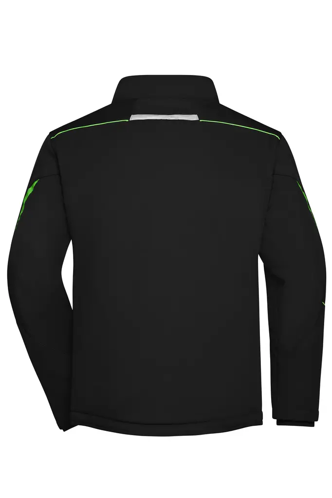 Radna softshell jakna JN853 black/lime-green XS-3