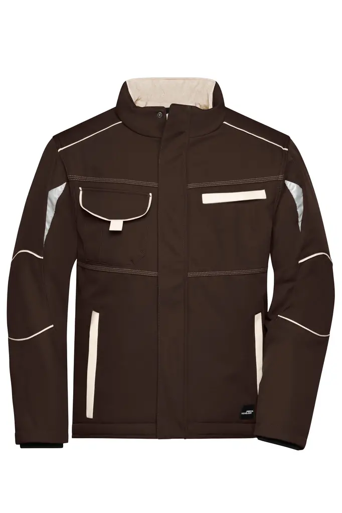 Radna softshell jakna JN853 brown/stone XS-0