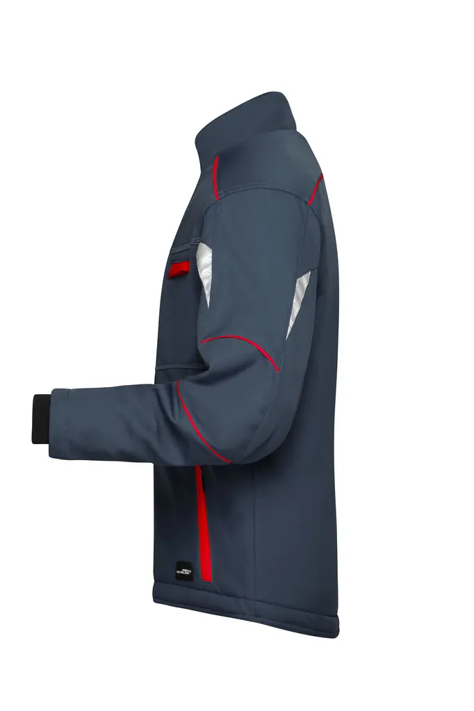 Radna softshell jakna JN853 carbon/red XS-1