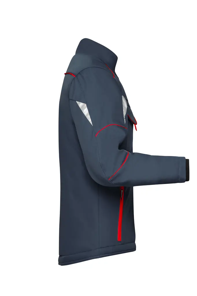 Radna softshell jakna JN853 carbon/red XS-2