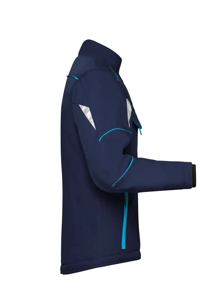 Radna softshell jakna JN853 navy/turquoise XS-2