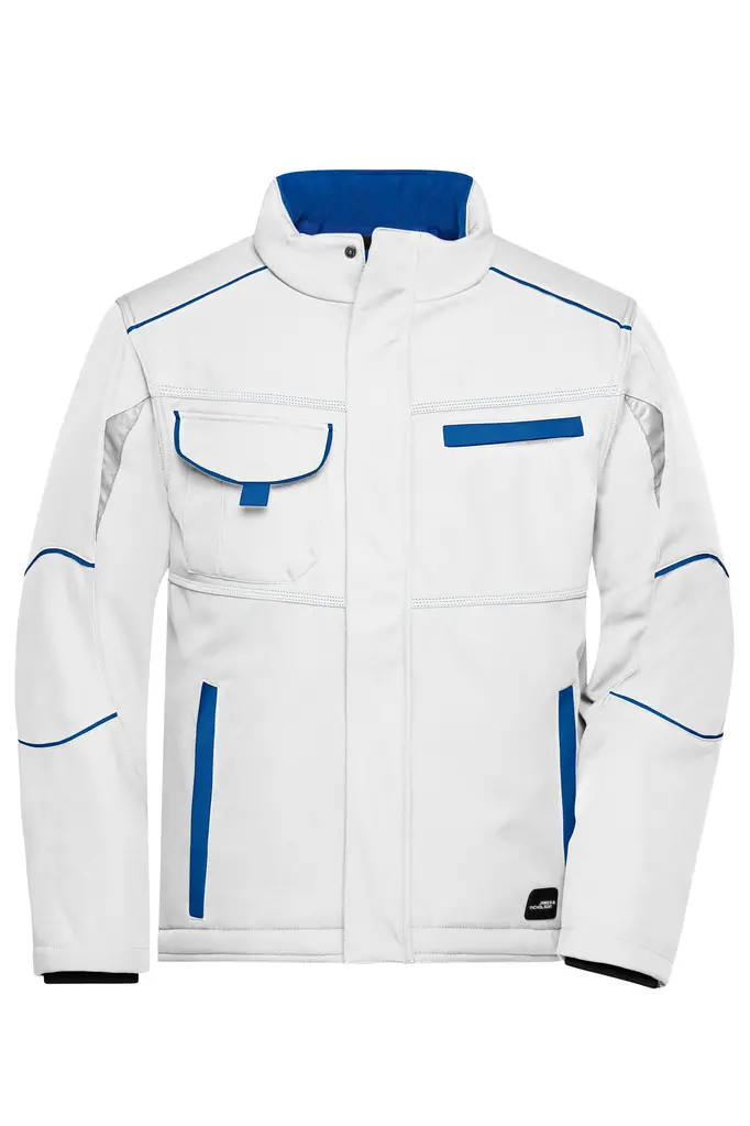 Radna softshell jakna JN853 white/royal XS-0