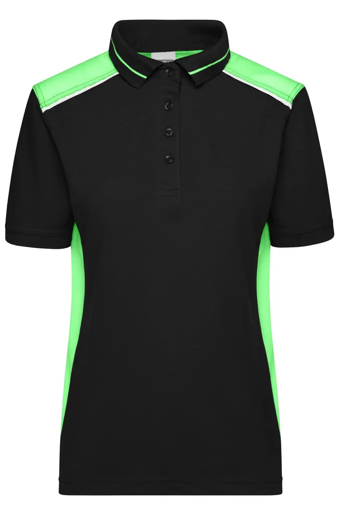 Ženska polo majica JN857 black/lime-green XS-0