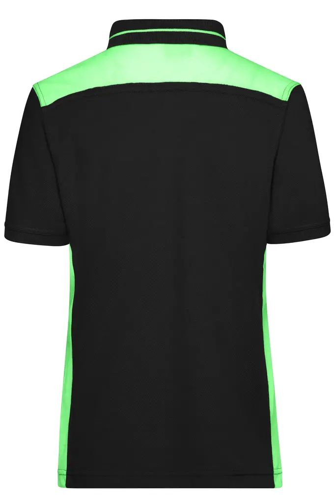 Ženska polo majica JN857 black/lime-green XS-3