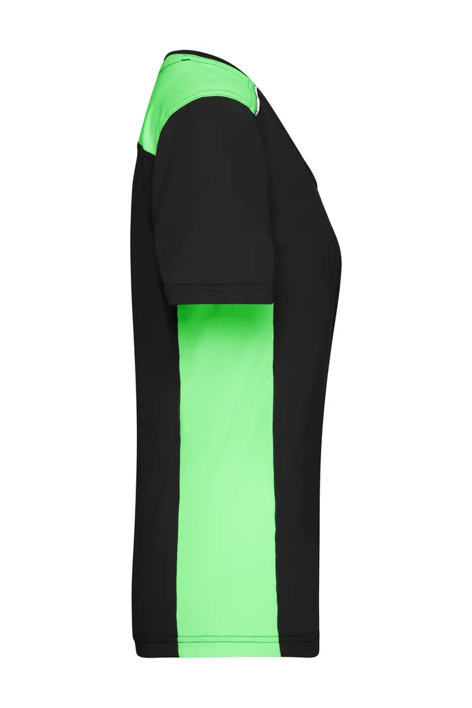 Ženska radna majica JN859 black/lime-green XS-2