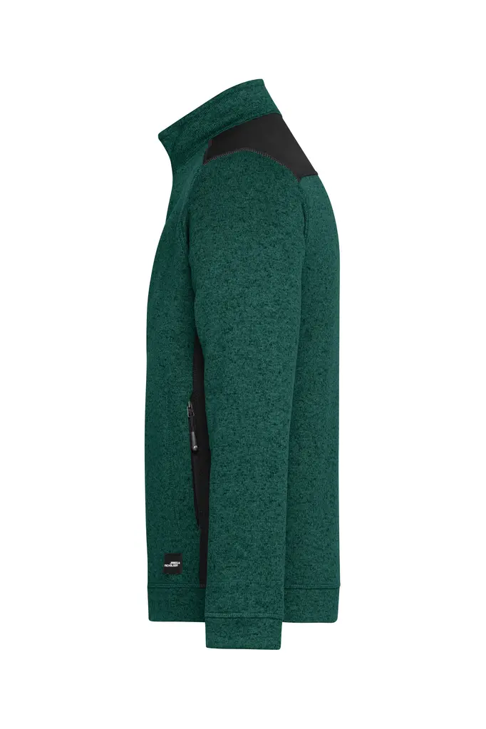 Radni flis  JN862 dark-green-melange/black XS-1