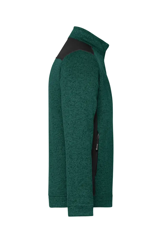 Radni flis  JN862 dark-green-melange/black XS-2