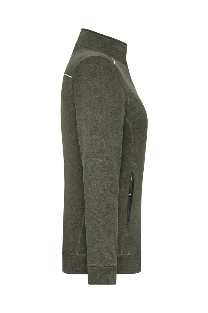 Radni flis ženski JN897 olive-melange/black XS-2