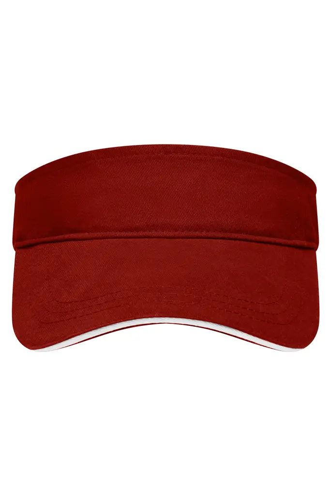 Sunvisor kapa MB6123 burgundy/white one size-0