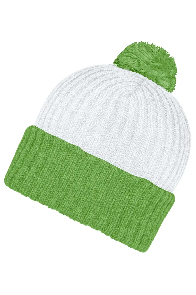 Pletena kapa MB7540 white/lime-green one size-1