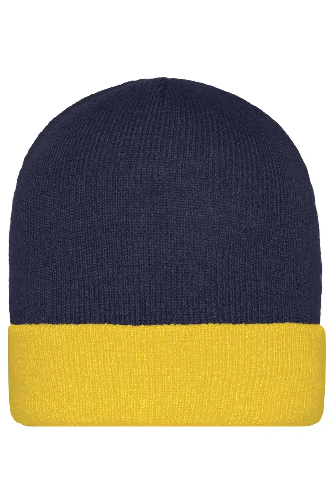 Pletena kapa MB7550 navy/gold-yellow one size-0